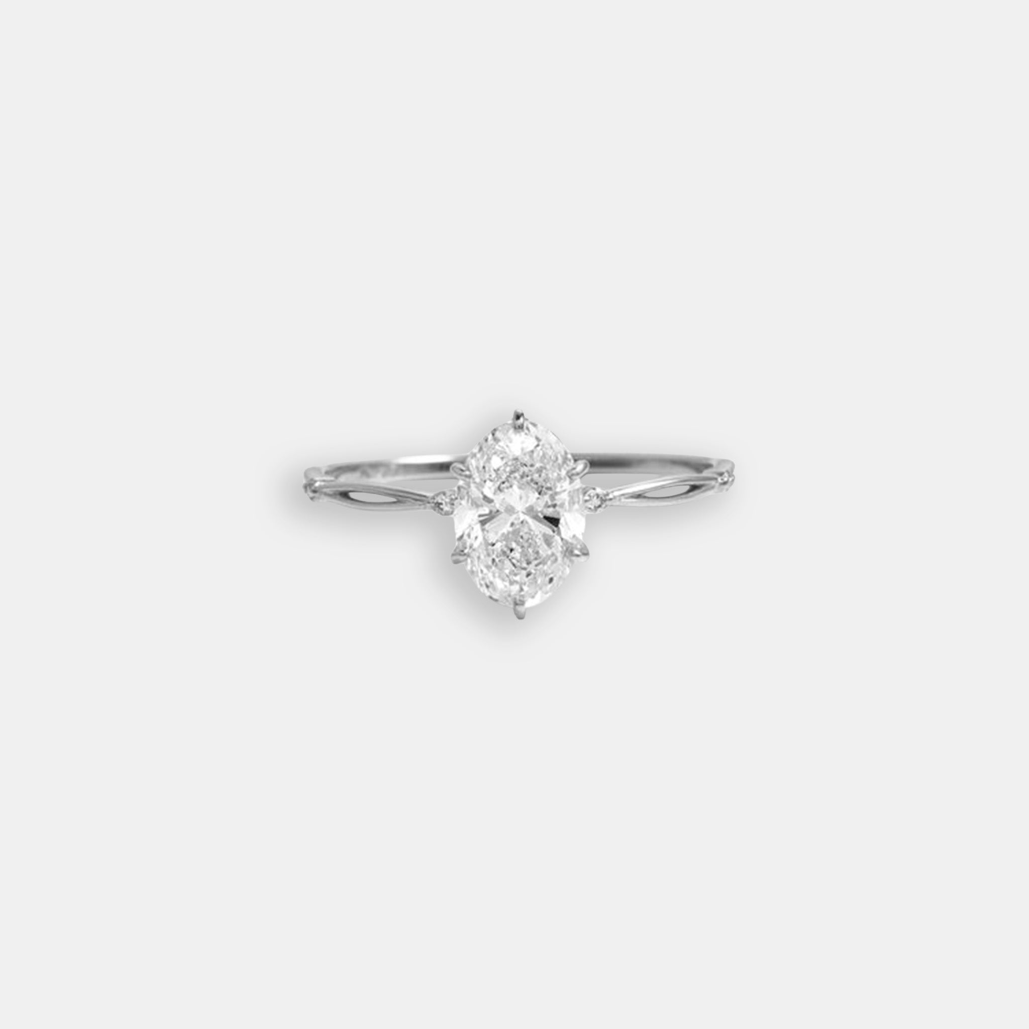 Anna Ring | Braided Engagement Ring with Side Diamonds – PAROI