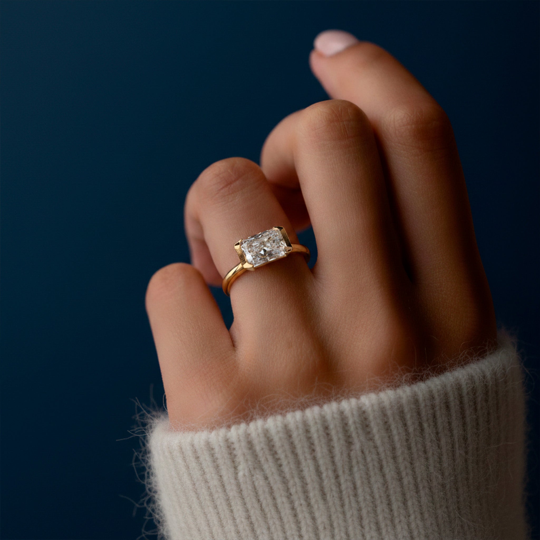 Judith Ring | Modern Semi-Bezel Diamond Engagement Ring – PAROI