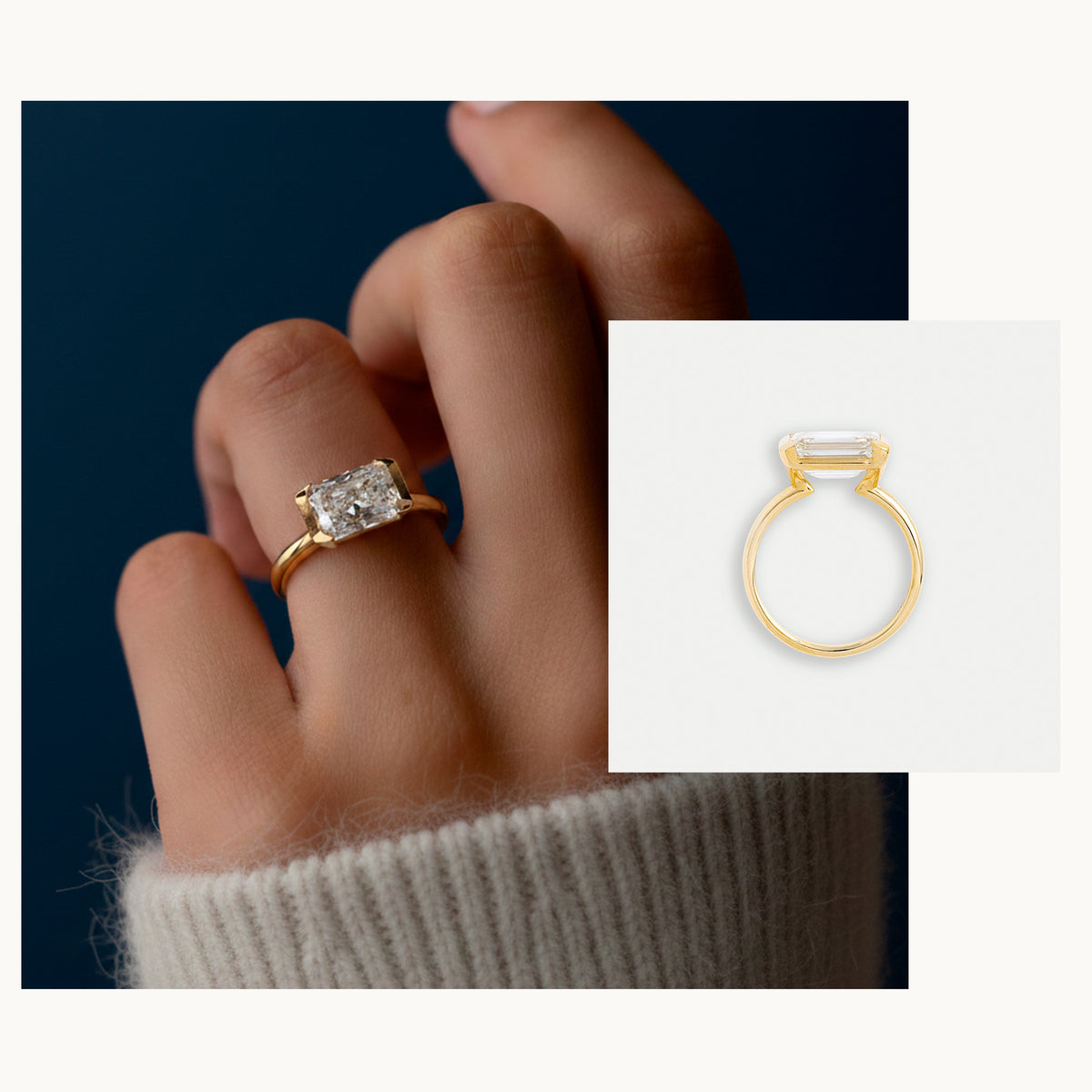 Judith Ring Judith Ring | Modern Semi-Bezel Diamond Engagement Ring – PAROI